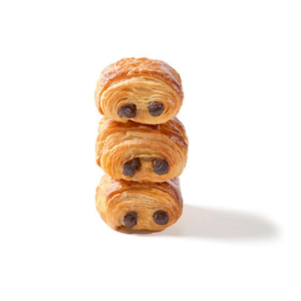 Mini croissant de chocolate premium con mantequilla francesa AOC (paquete de 20)