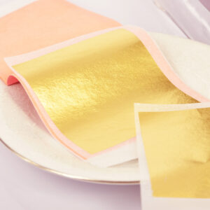 Gold Edible 23.75k Leaf Booklet large square - 25 sheets